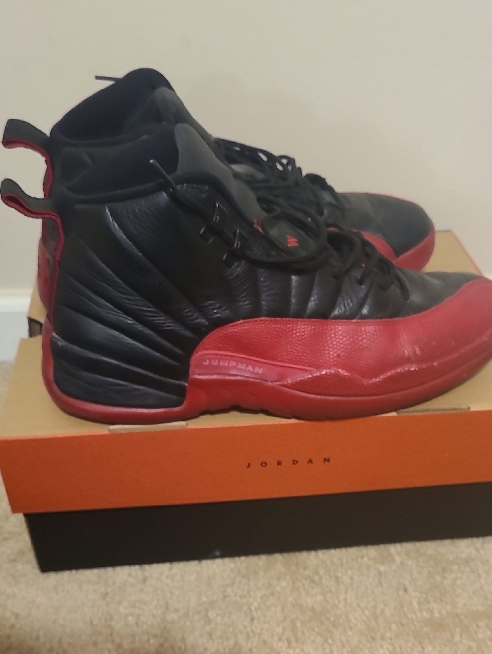 Nike Black and Red High-Top Basketball Sneakers